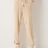 30% Cashmere,70% Merino Wool High Waist Sweatpants