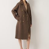 100% Merino Wool Fall Winter Long Pea Coat