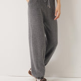 30% Cashmere,70% Merino Wool High Waist Sweatpants