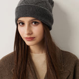 100% Cashmere Unisex Winter Knit Beanie