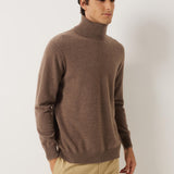 100% Cashmere Turtleneck Seamless Knit Sweater
