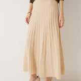 30% Cashmere and 70% Merino Wool Pleated Skirt