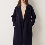 100% Merino Wool Fall Winter Long Pea Coat