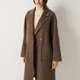 Double Breasted 100% Merino Wool Long Coat