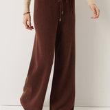 30% Cashmere,70% Merino Wool Wide Leg Sweatpants