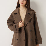 \100% Merino Wool Double Breasted Loose Coat