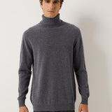 100% Cashmere Turtleneck Seamless Knit Sweater