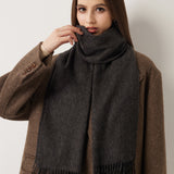 100% Merino Wool Scarf Solid Warm Ultra-Soft
