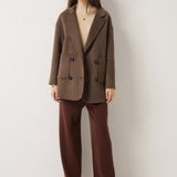 100% Merino Wool Double Breasted Short Coat