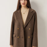 100% Merino Wool Double Breasted Pea Coat