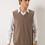 100% Cashmere V Neck Knit Sweater Vest