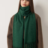 100% Merino Wool Scarf Solid Warm Ultra-Soft