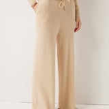 30% Cashmere,70% Merino Wool Wide Leg Sweatpants