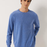100% Cashmere Crew Neck Seamless Knit Sweater