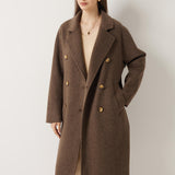 100% Merino Wool Fall Winter Long Pea Coat