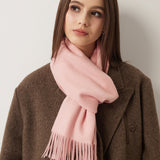 100% Pure Cashmere Scarf Fall Winter Plaid Soft