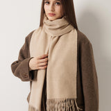 100% Merino Wool Scarf Solid Warm Ultra-Soft