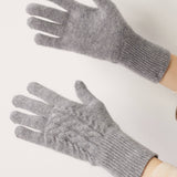 100% Pure Cashmere Gloves Winter Knit Cable Gloves