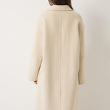 Double Breasted 100% Merino Wool Long Coat