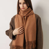 100% Merino Wool Scarf Solid Warm Ultra-Soft