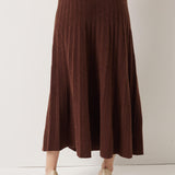 30% Cashmere and 70% Merino Wool Pleated Skirt