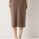 30% Cashmere and 70% Merino Wool High Waist Skirt
