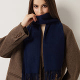 100% Pure Cashmere Scarf Fall Winter Plaid Soft
