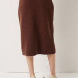 30% Cashmere and 70% Merino Wool High Waist Skirt