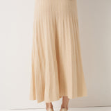 30% Cashmere and 70% Merino Wool Pleated Skirt