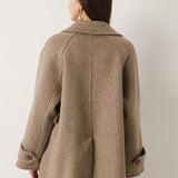 \100% Merino Wool Double Breasted Loose Coat