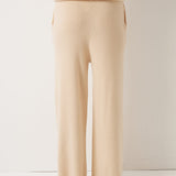 30% Cashmere,70% Merino Wool Wide Leg Sweatpants