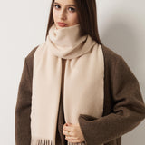 100% Merino Wool Scarf Solid Warm Ultra-Soft