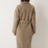100% Merino Wool Double-Breasted Long Coat