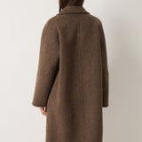 Double Breasted 100% Merino Wool Long Coat