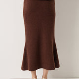 30% Cashmere 70% Merino Wool Knit Fishtail Skirt