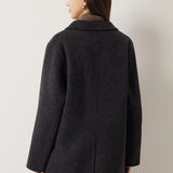 100% Merino Wool Double Breasted Pea Coat