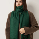 100% Merino Wool Scarf Solid Warm Ultra-Soft