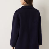100% Merino Wool Double Breasted Short Coat