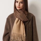 100% Pure Cashmere Scarf Fall Winter Plaid Soft
