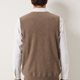 100% Cashmere V Neck Knit Sweater Vest