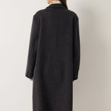 Double-Breasted 100% Merino Wool Long Coat
