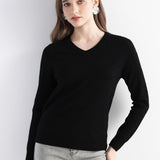 Mongolisk kashmirtröja med v-ringad