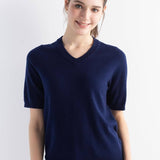 Frauen Merino Wollpullover 2025 Herbst Winter gegen Nacken Kurzarm Erstlinienanschluss bereit zum Tragen nahtloser Strickpullover