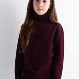 Girls 100% Merino Wool Sweater Fall Winter First-Line Ready to Wear Turtleneck Long Sleeve Seamless Pullover