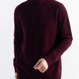 Herren 100% Merino Wollpullover 2025 Herbst Winter Erste Linie Ready to Tragen hoher Nacken Langarmern nahtloser Strickpullover
