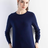 Women's Merino Wool Sweater 2025 Fall Winter Crew Neck Long Sleeve First-Line Ready to Wear Seamless Knit Sweater