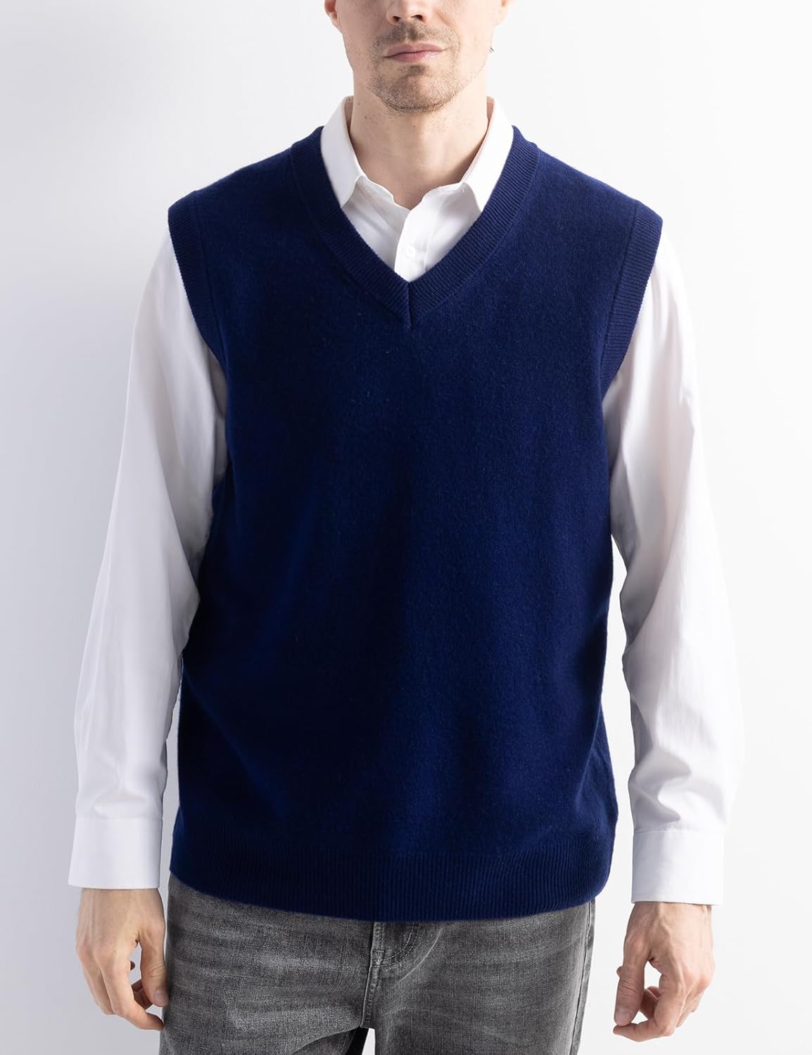 Australian Merino Wool V-Neck Sweater Vest