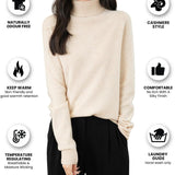 Chanyarn Women's 100% Merino Wool 2025 First-Line Ready to Wear Seamless Knit Turtleneck Pullover Fall Winter Sweater