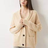 30% Cashmere 70% Merino Wool Cardigan Sweater