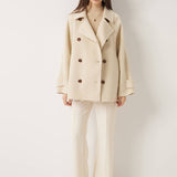 \100% Merino Wool Double Breasted Loose Coat